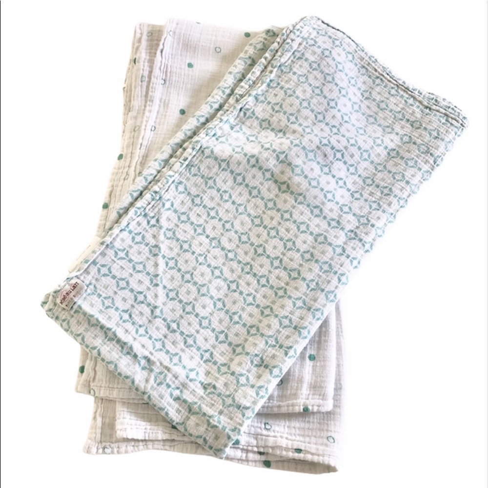 Bébé Au Lait Set of 100% Cotton Baby Blankets